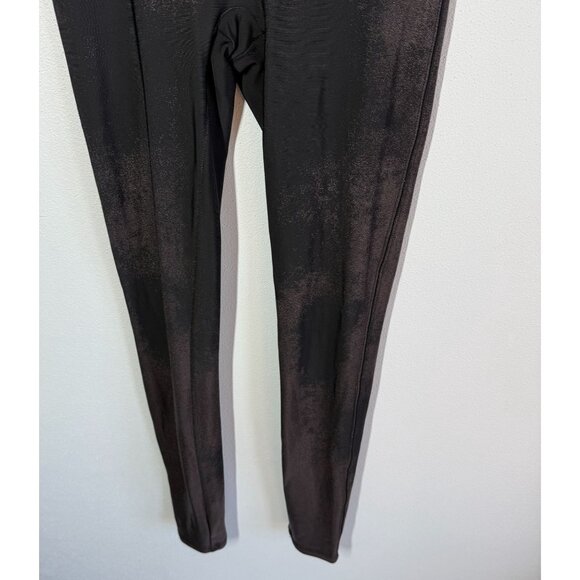 Spanx Womens Faux Ombre Leather Leggings Small Black Compression High Waist - Picture 4 of 8